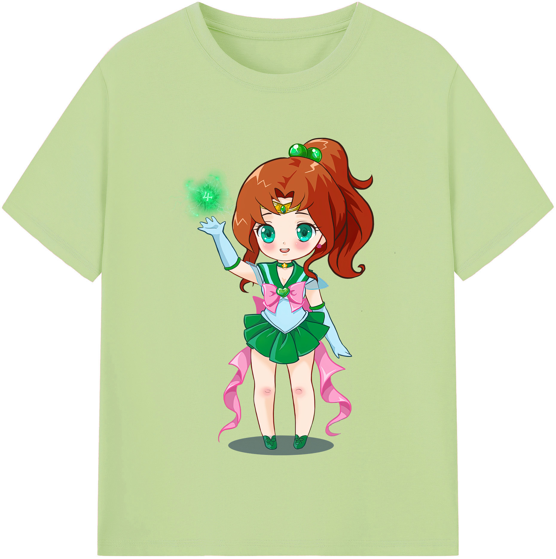 （画像用） 美少女戦士セーラームーン 木野 まこと きの まこと Sailor Moon Kino Makoto （セーラージュピター；Sailor Jupiter） 綿100％半袖Tシャツ（フロントプリント）